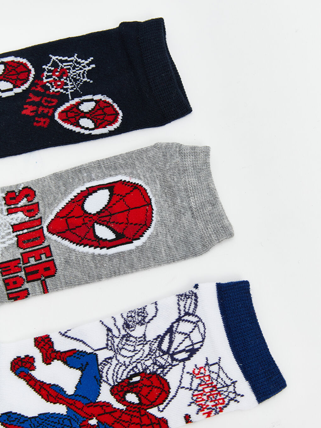 Boys' Spider-Man Patterned Ankle Socks, Pack of 5-1