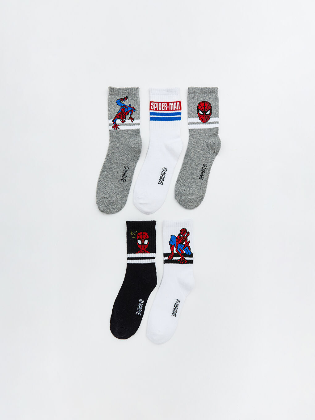 Spider-Man Patterned Boys' Ankle Socks 5 Pack