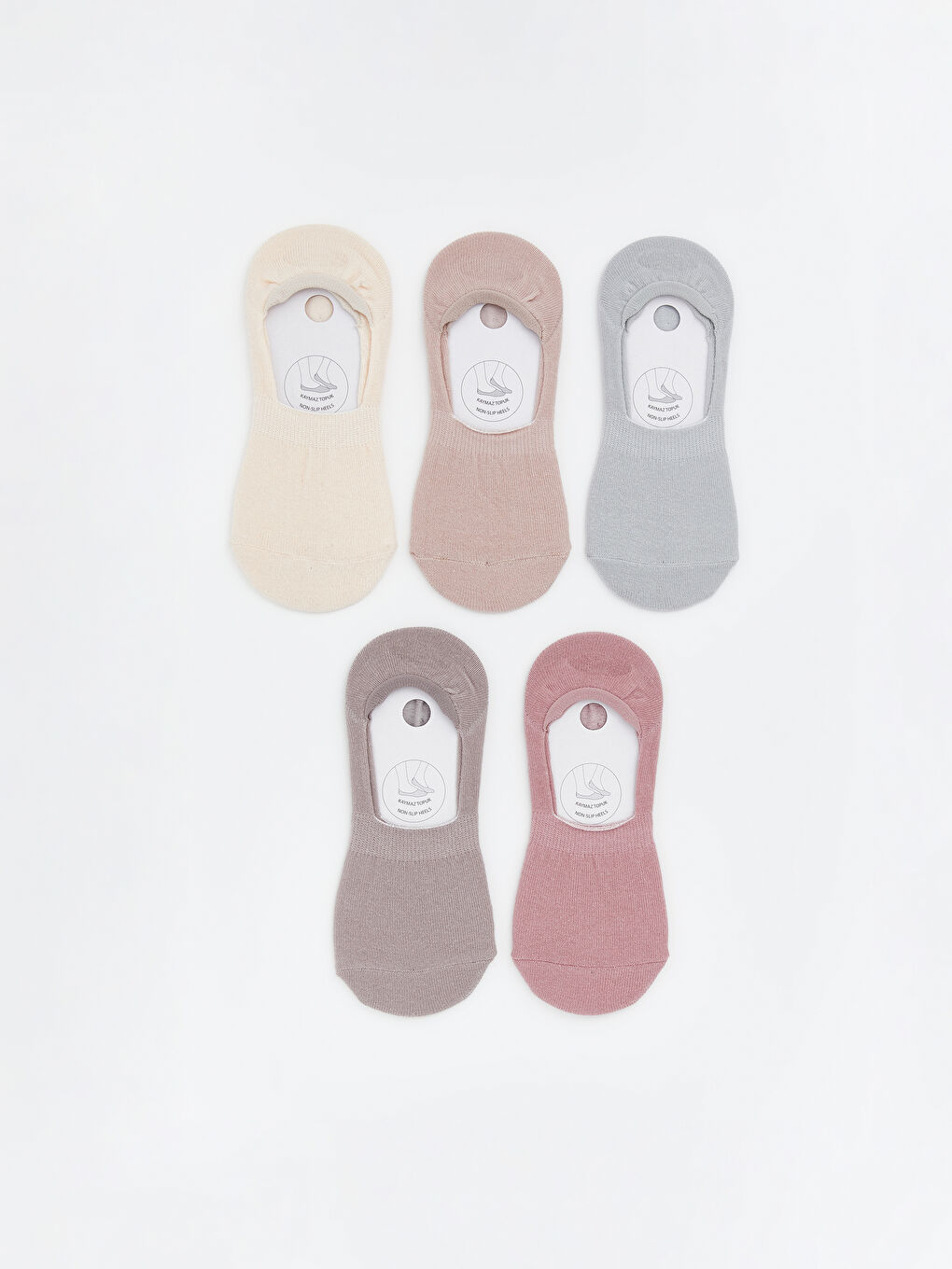 Non-Slip Heel Women's Ballet Socks 5-Pack