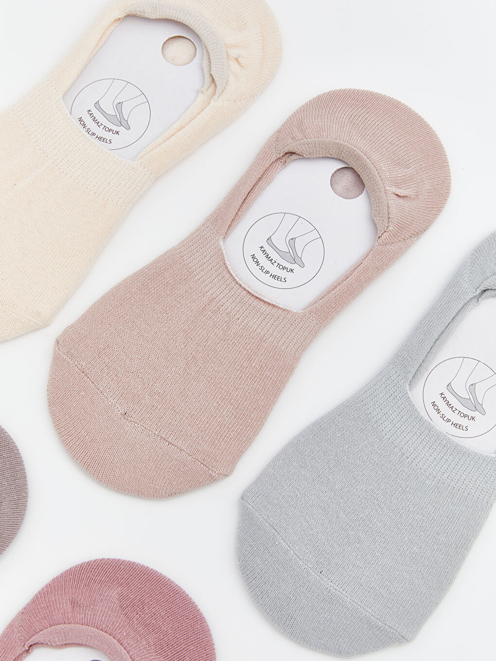 Non-Slip Heel Women's Ballet Socks 5-Pack-2