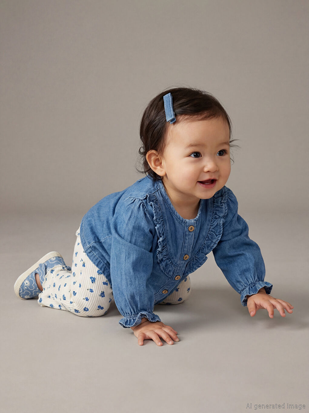 Ruffled Baby Girl Top and Leggings Set