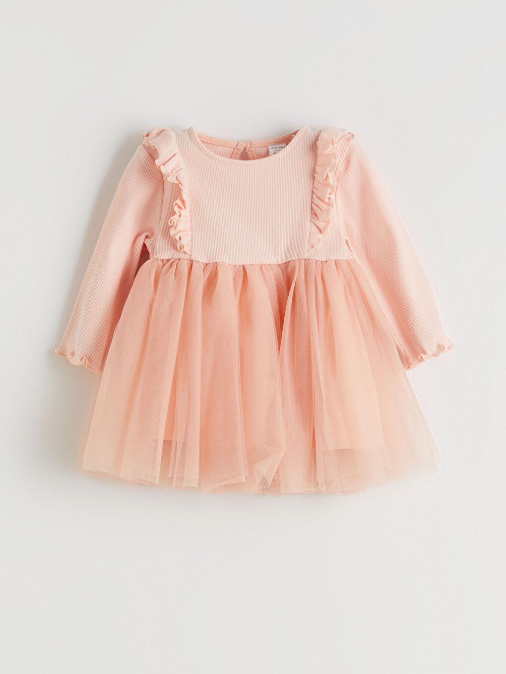 ჩვილი გოგონა ვარდისფერი კაბა