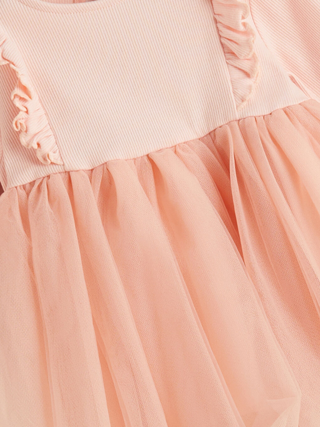 ჩვილი გოგონა ვარდისფერი კაბა-1