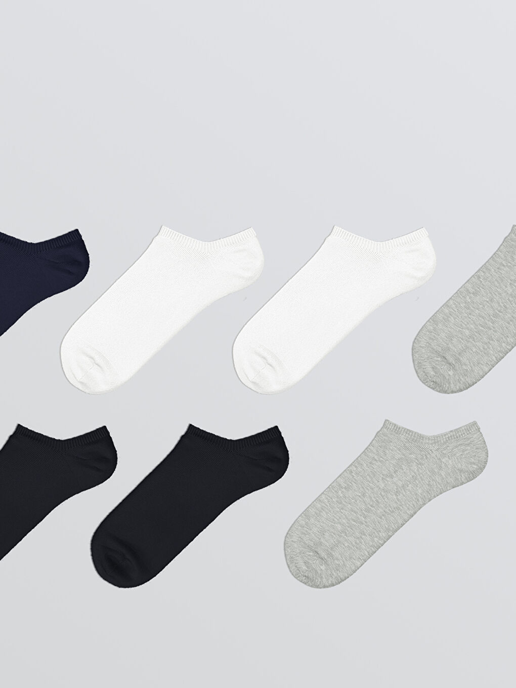 Karışık Erkek Bambu Sneaker Çorap 7'li-1