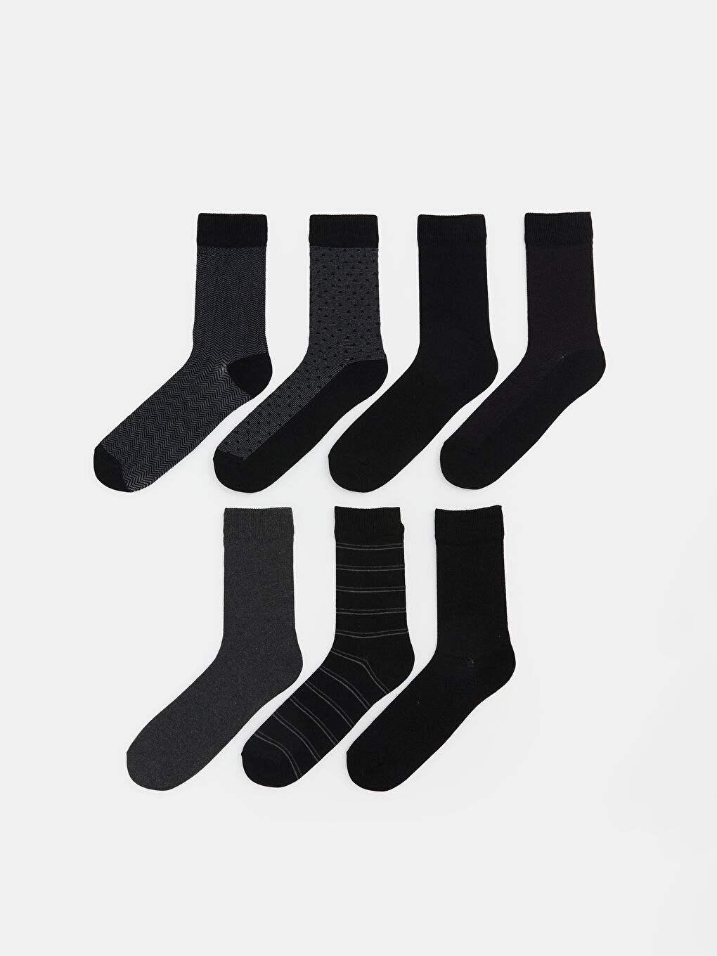 Karışık Desenli Erkek Soket Çorap 7'li
