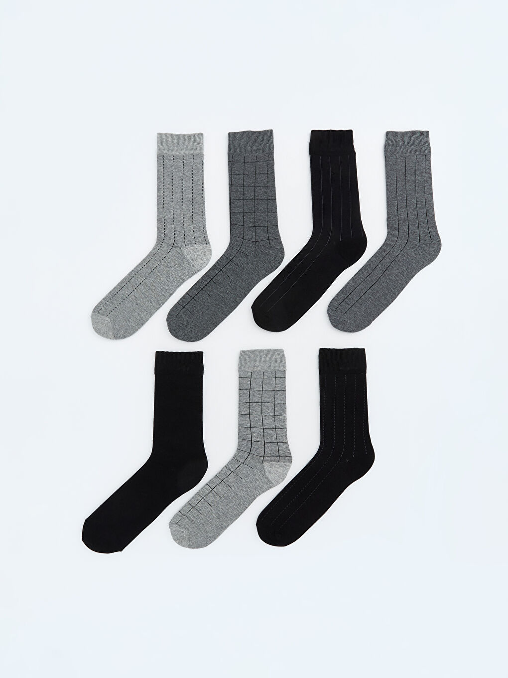 Karışık Desenli Erkek Soket Çorap 7'li