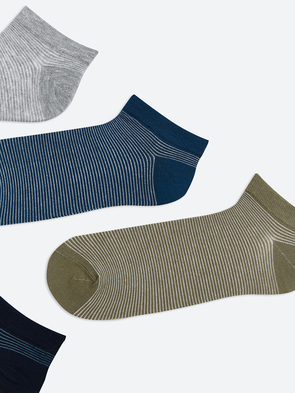 Karışık Çizgili Erkek Patik Çorap 5'li-1