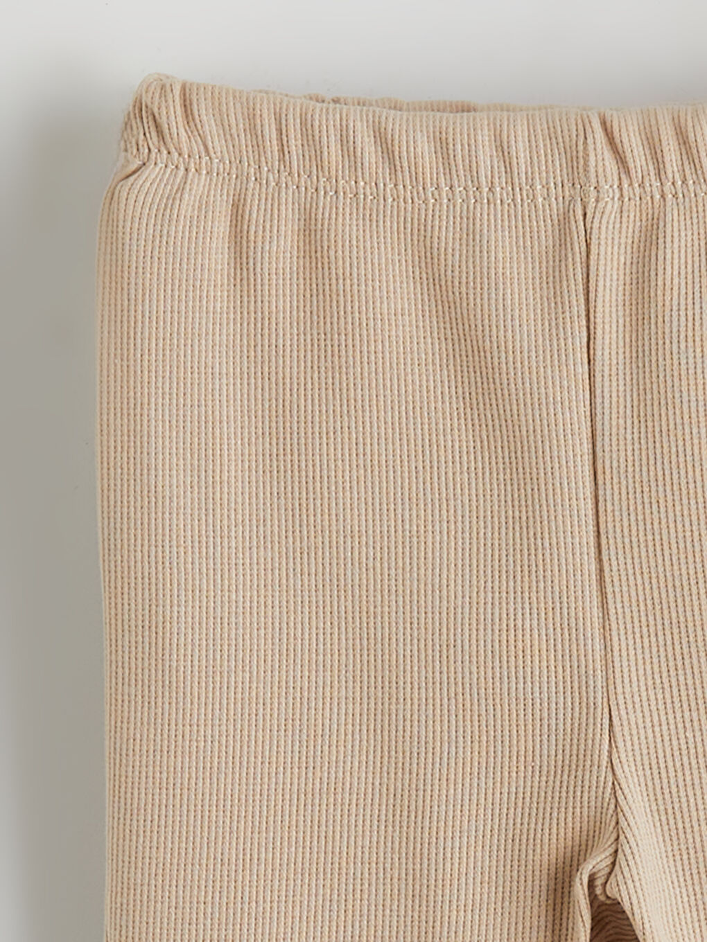 Bej Fitilli Kız Bebek İspanyol Paça Tayt-2