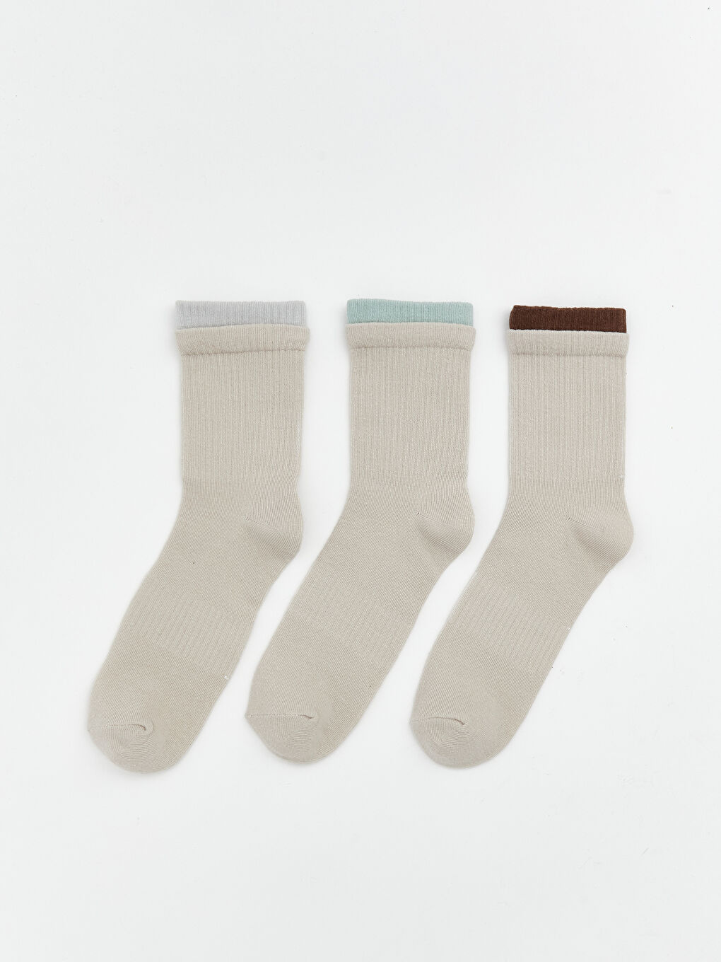 Gri Kadın Soket Çorap 3'lü