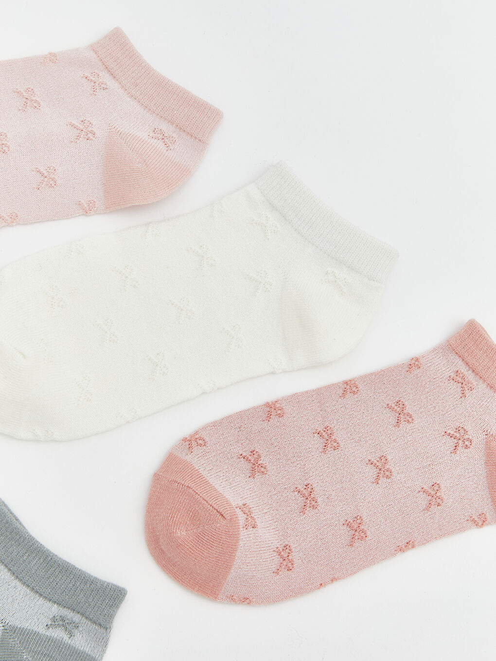 Женщины Розовый Короткие носки-1