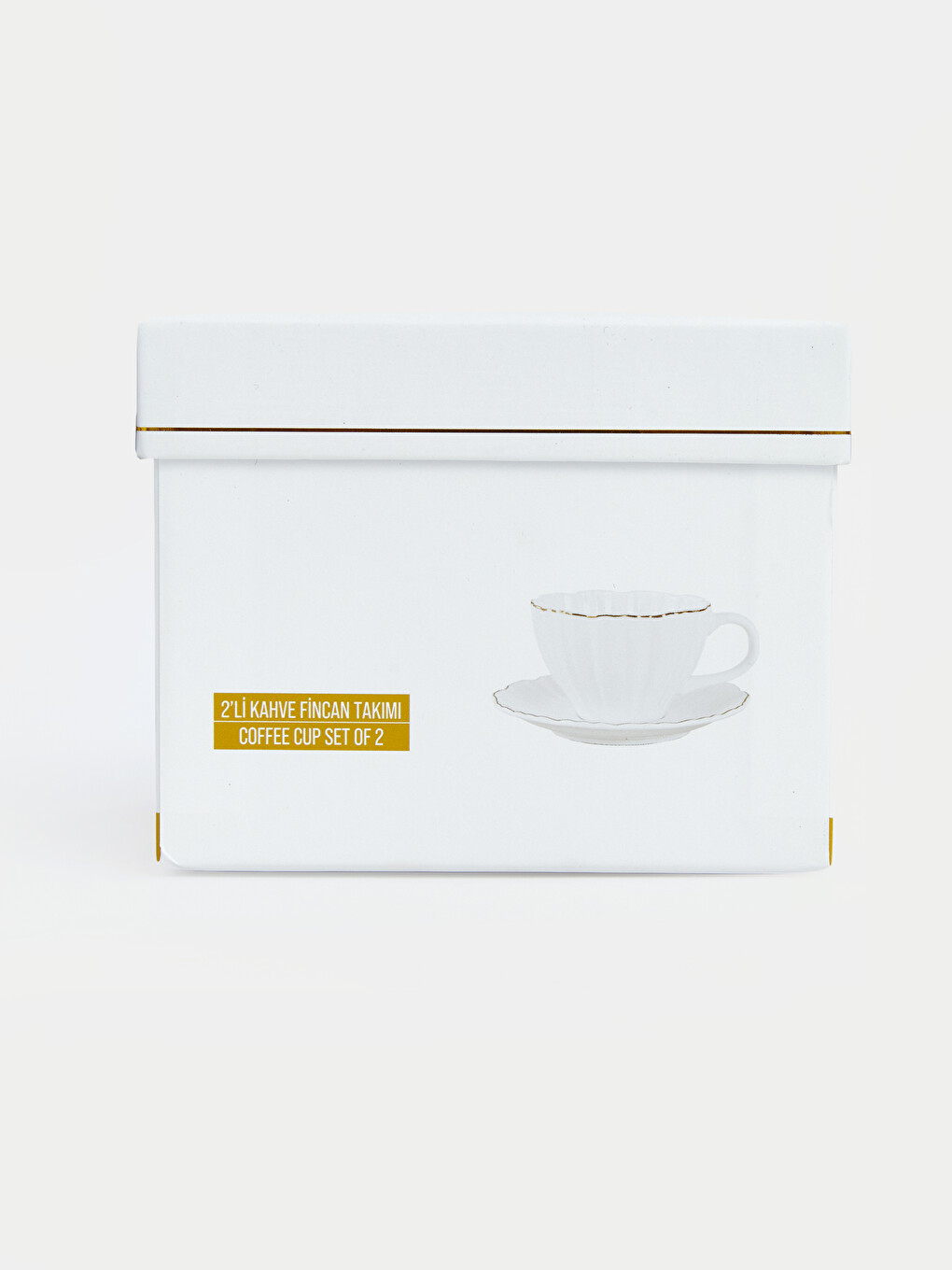 Beyaz 2 Kişilik Porselen Kahve Fincan Takımı 115 ml-10