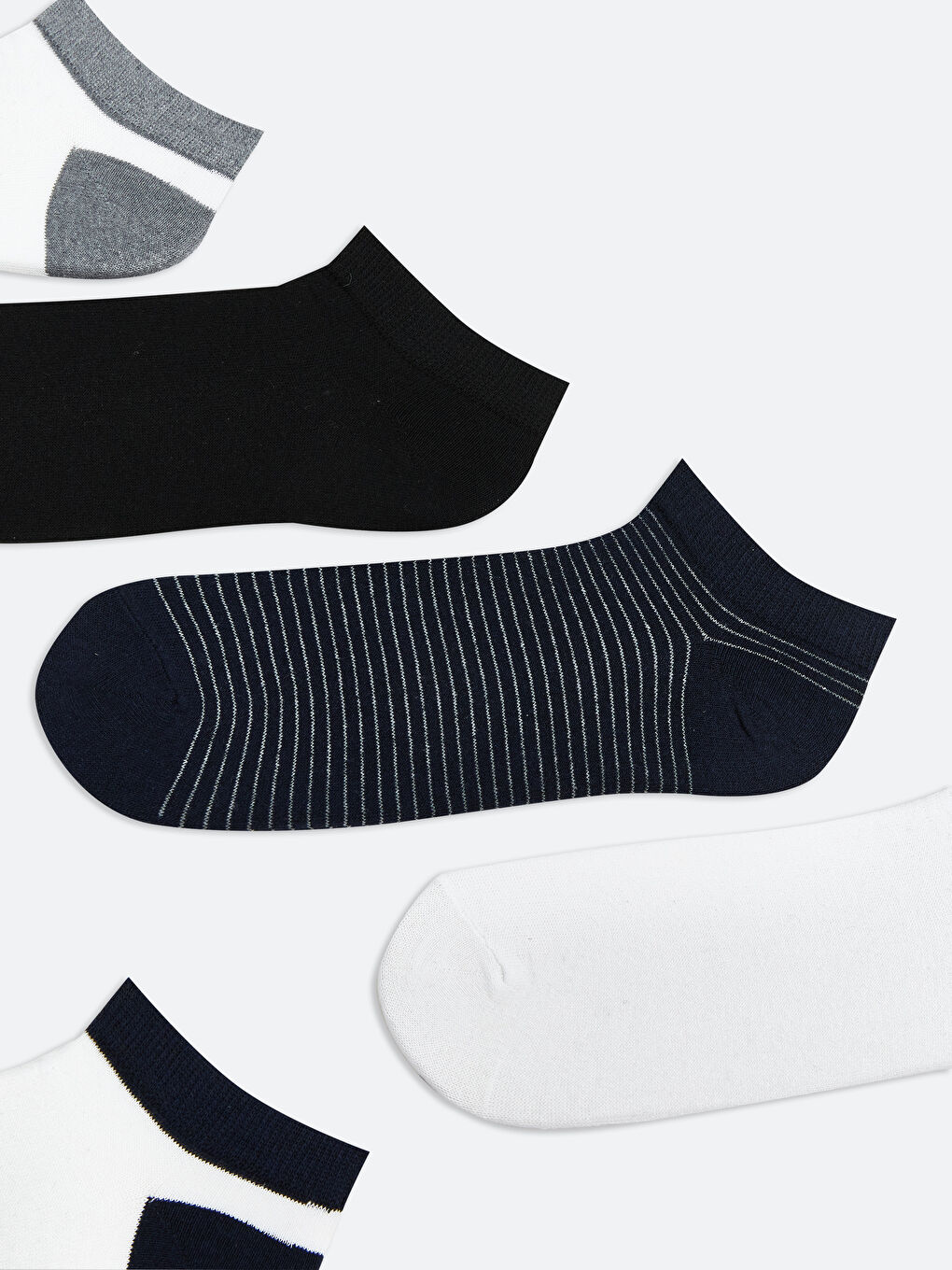 Karışık Desenli Erkek Patik Çorap 7'li-1