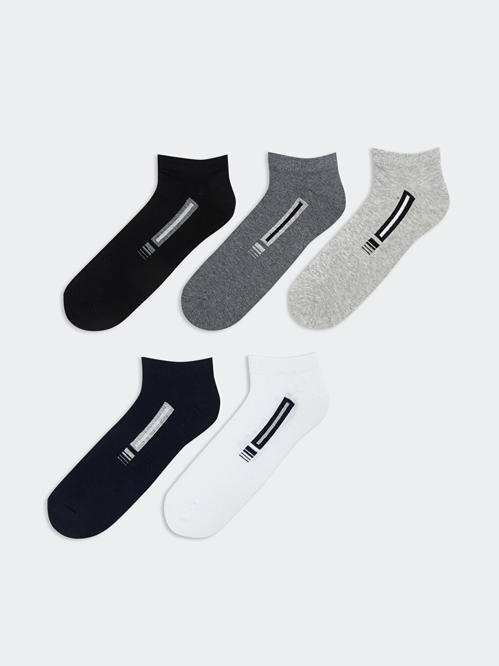 Karışık Desenli Erkek Patik Çorap 5'li