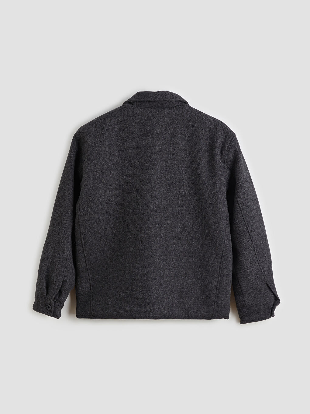 Стандартный крой пальто с отложным воротником для мужчин из каше-6