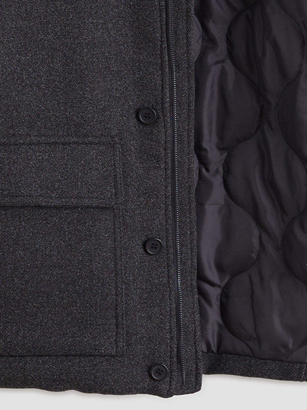 Стандартный крой пальто с отложным воротником для мужчин из каше-7