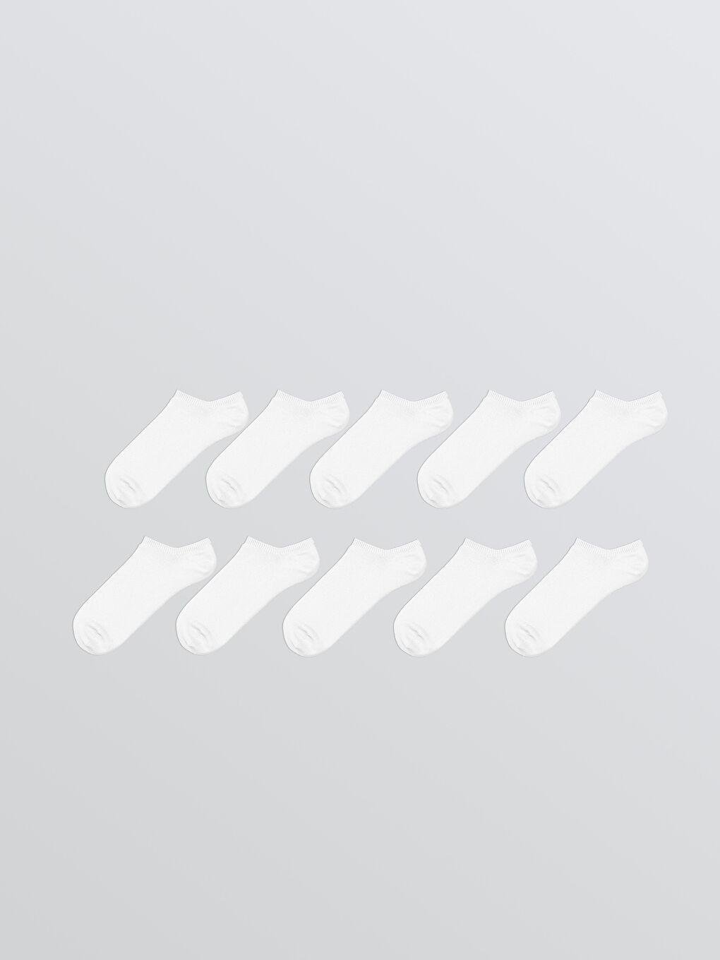 Beyaz Erkek Sneaker Çorap 10'lu