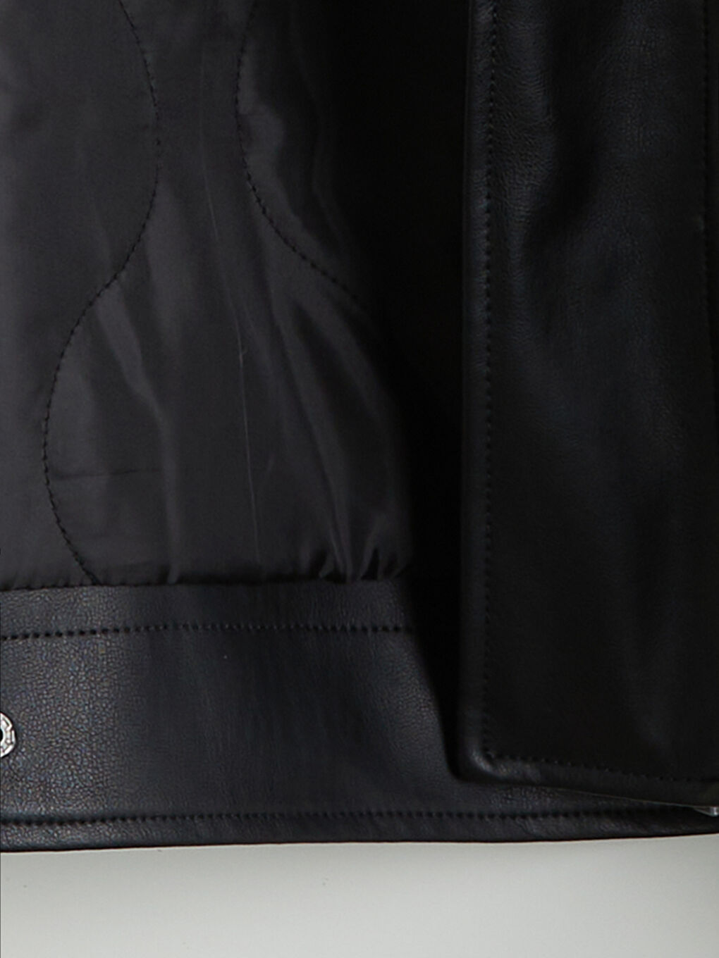 Relaxed Fit Collared Neck Men's Faux Leather Jacket-7