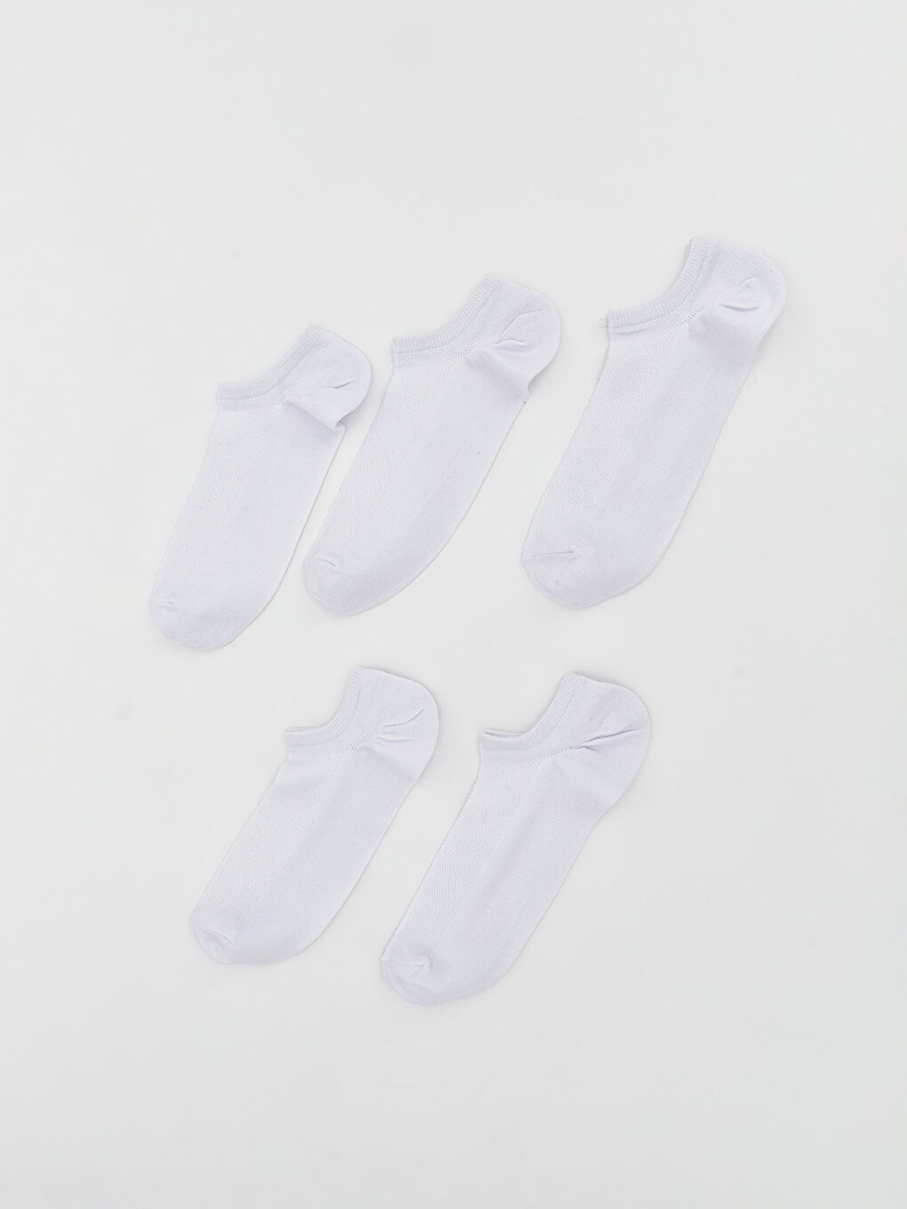 Beyaz Erkek Sneaker Çorap 5'li