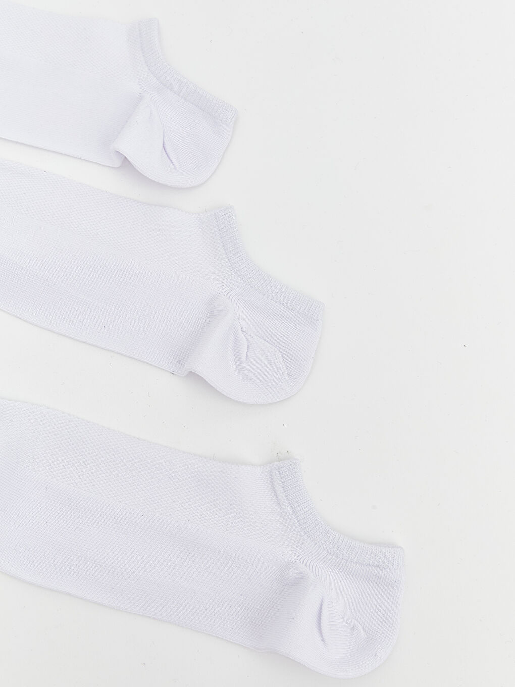 Beyaz Erkek Sneaker Çorap 5'li-1