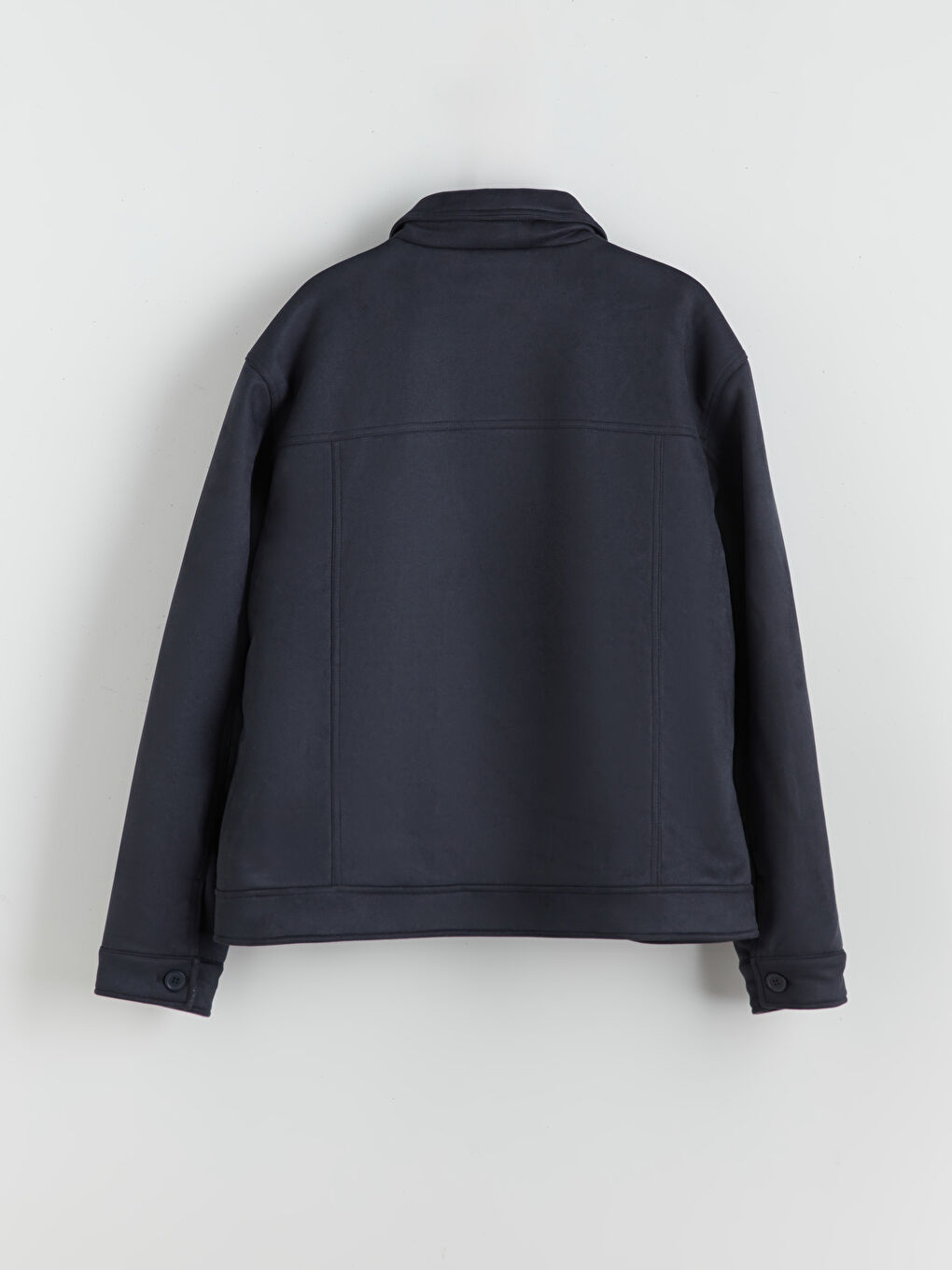 Antrasit Rahat Kalıp Gömlek Yaka Süet Erkek Mont-6