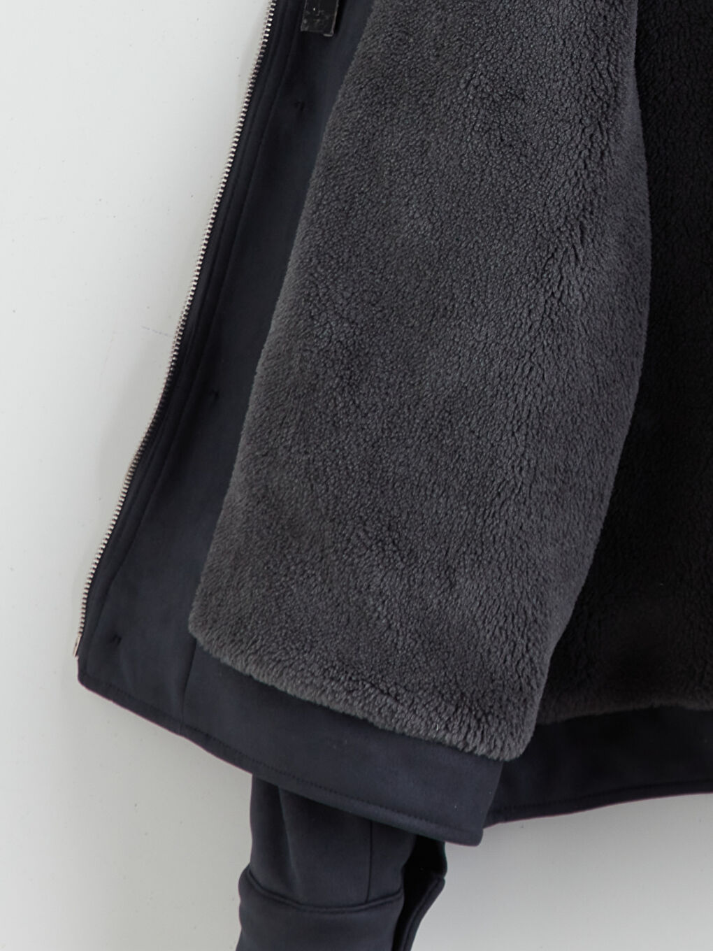 Antrasit Rahat Kalıp Gömlek Yaka Süet Erkek Mont-7