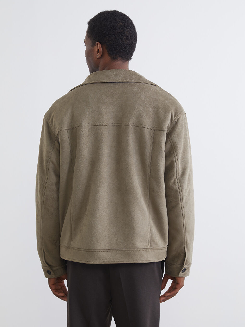 معطف رجال قصة مريحة ياقة بلي كول جلد سويد-6