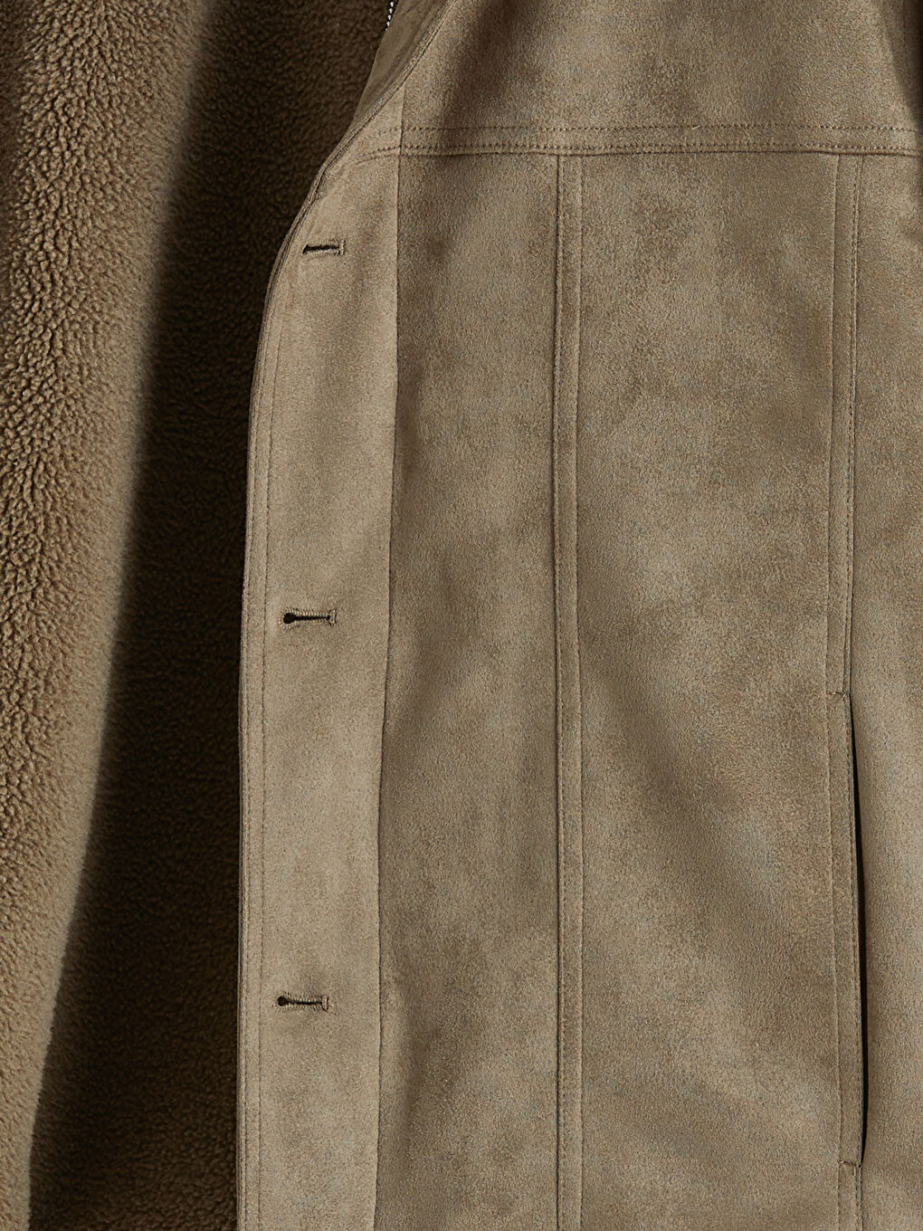 معطف رجال قصة مريحة ياقة بلي كول جلد سويد-8