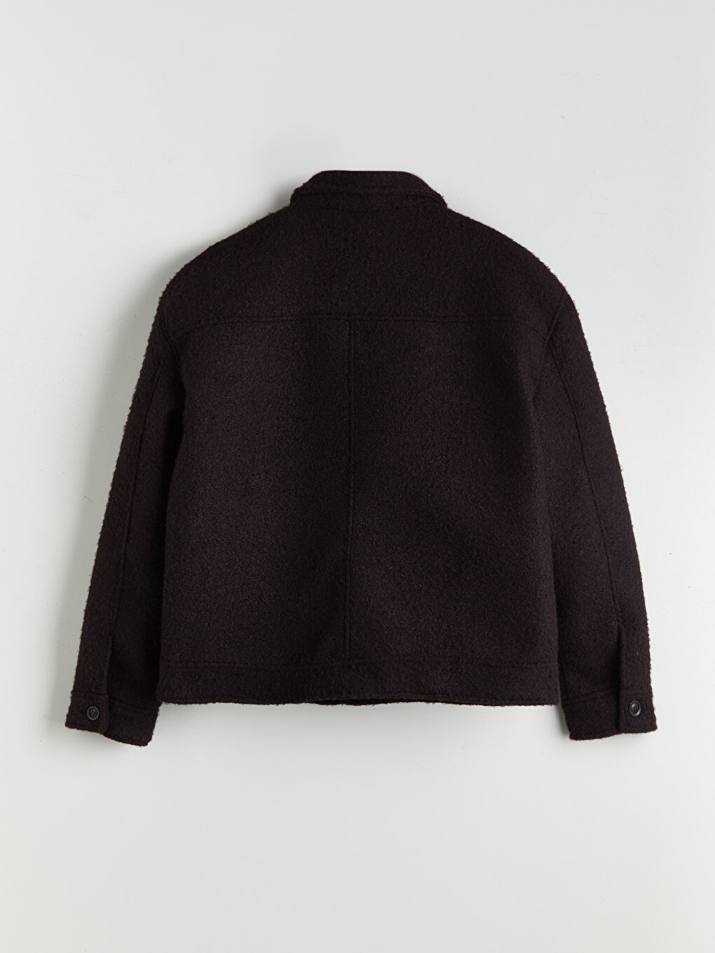 Bordo Rahat Kalıp Ceket Yaka Erkek Kaşe Mont-6