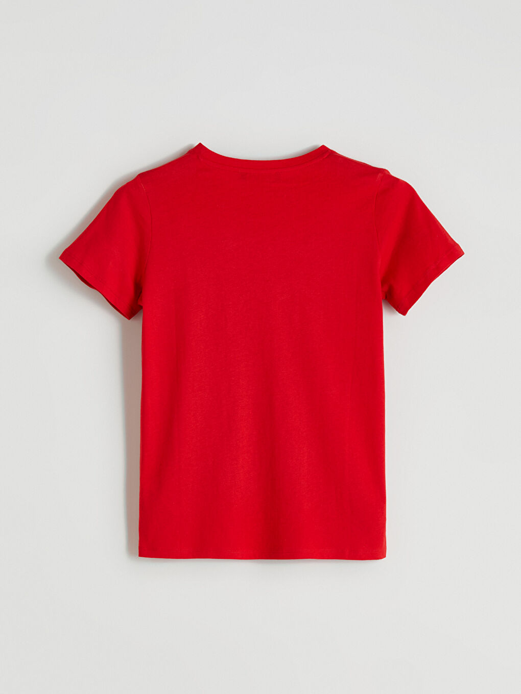 Әйелдерге арналған принтті дөңгелек жағалы футболка-5