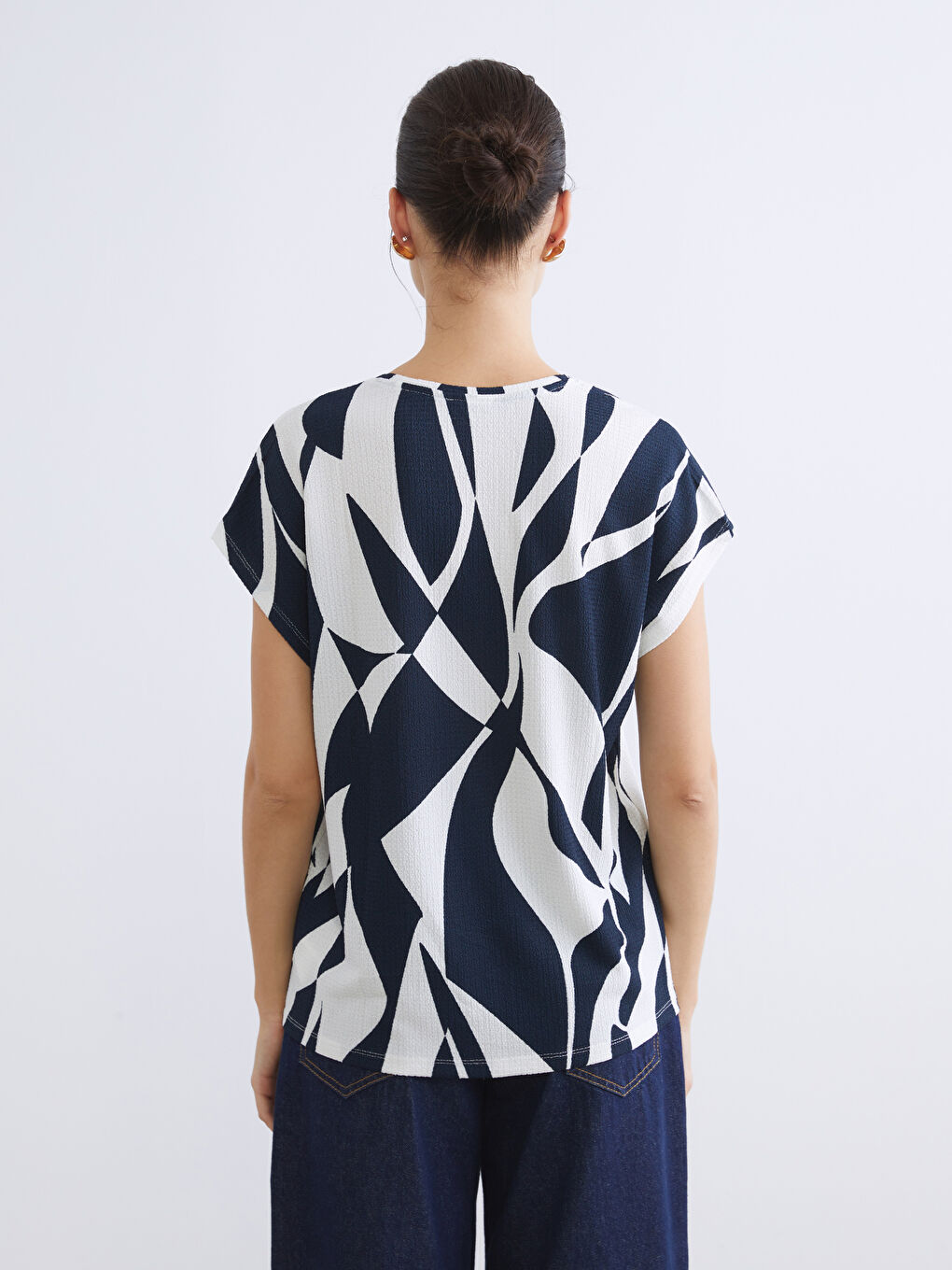 Әйелдер көк Футболка-3