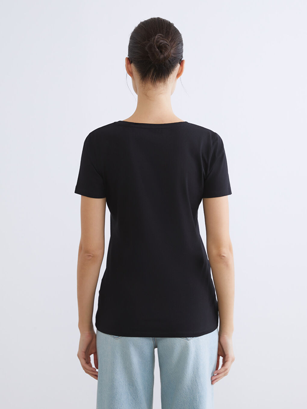 Әйелдер қара Футболка-3