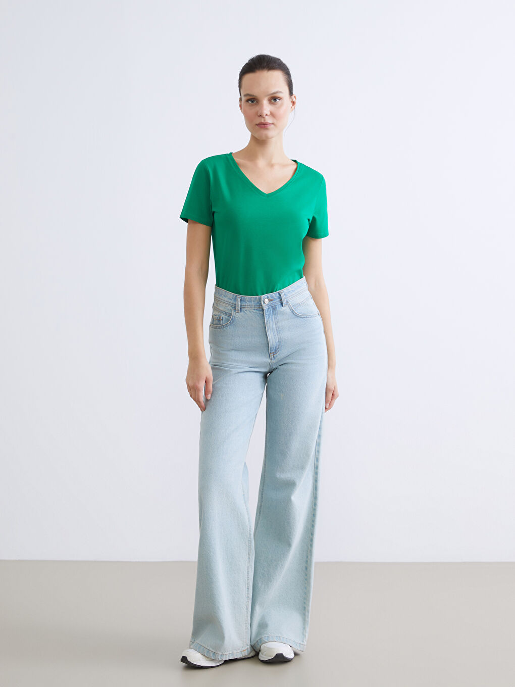 Әйелдер жасыл Футболка-1