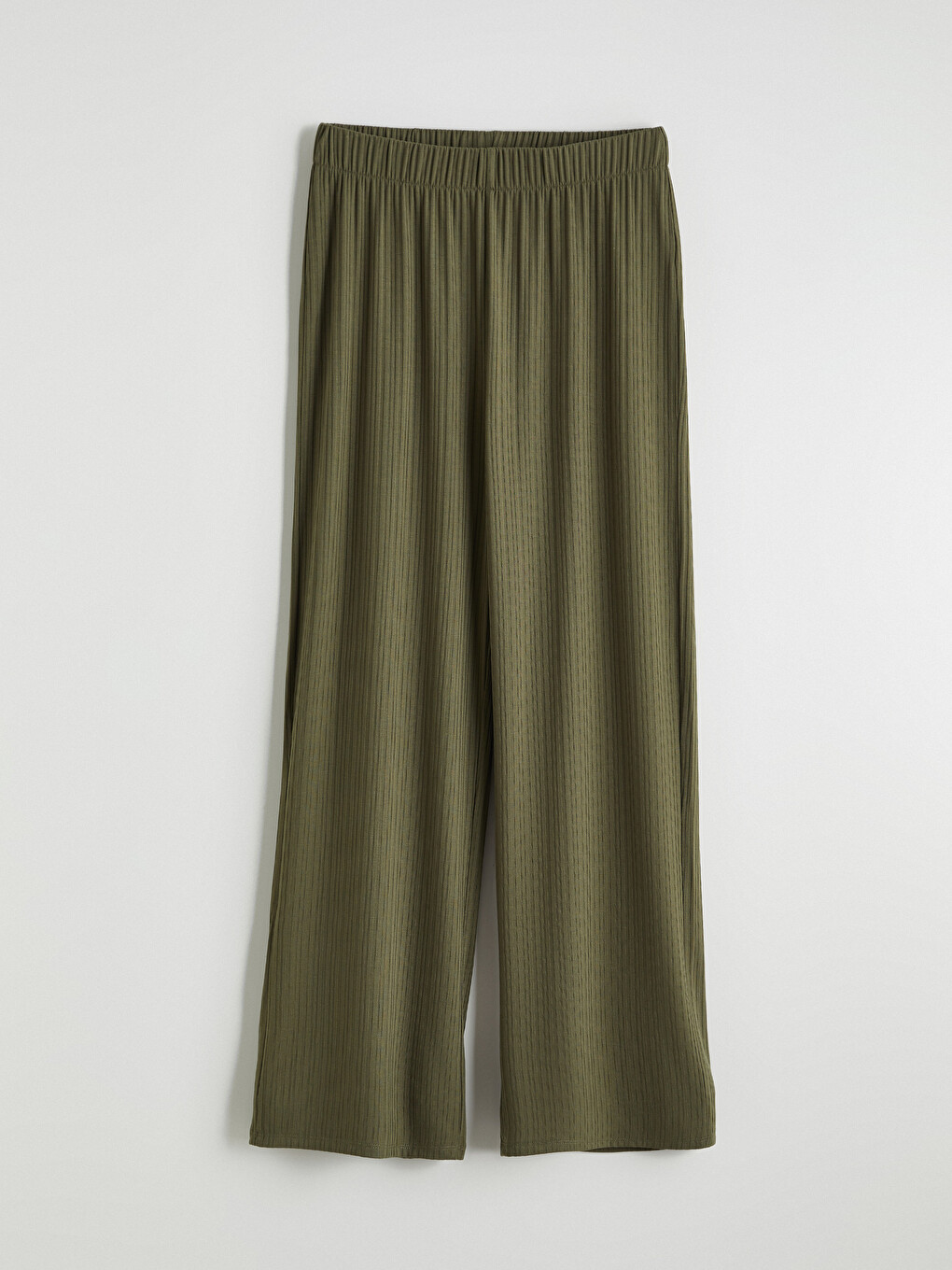 Elastic Waist Wide Leg Women's Trousers