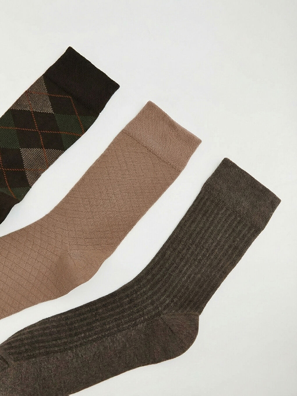 Karışık Desenli Erkek Soket Çorap 3'lü-1