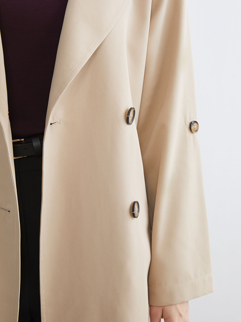 Women's Double-Breasted Trench Coat-2