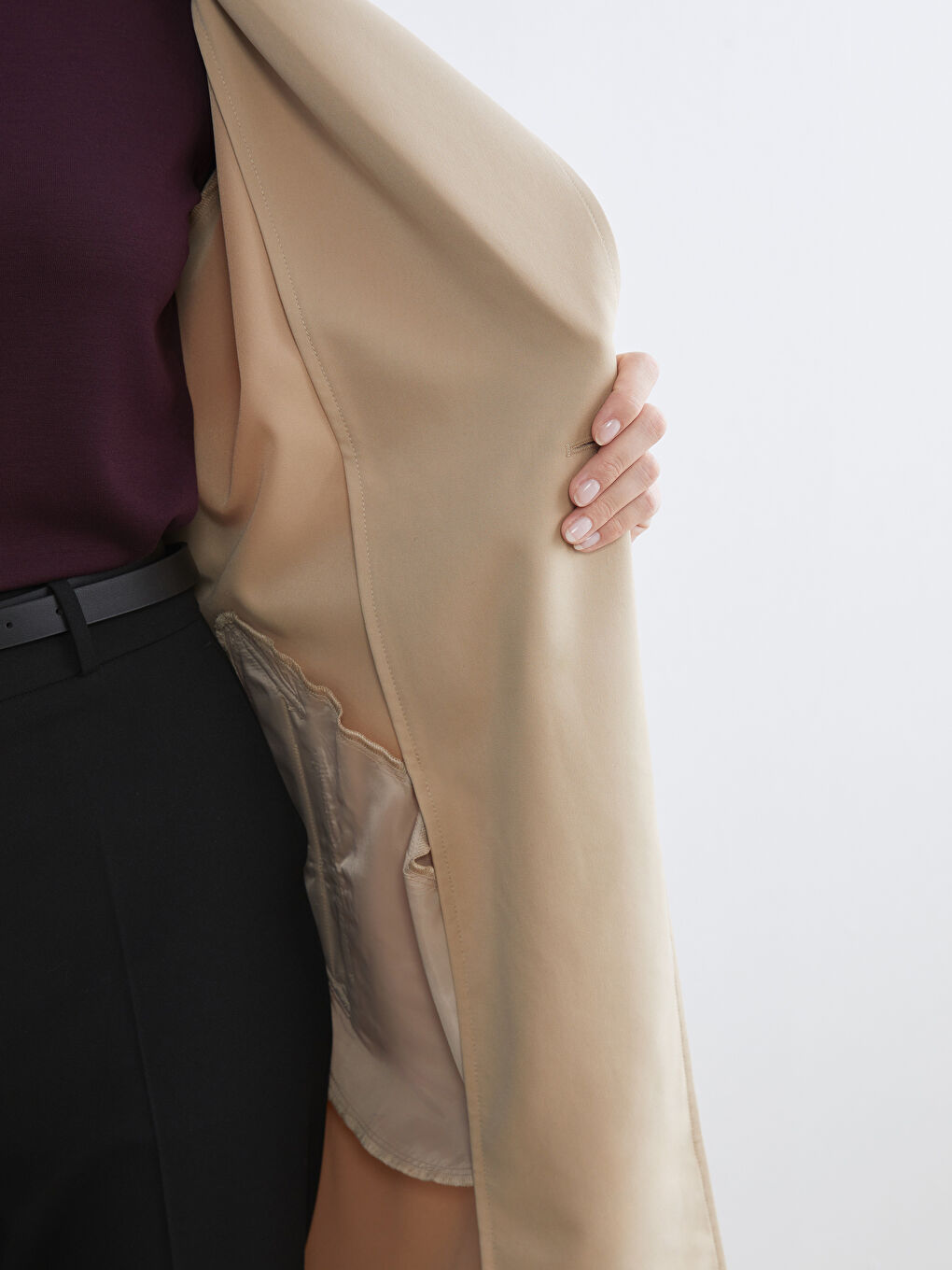 Women's Double-Breasted Trench Coat-3