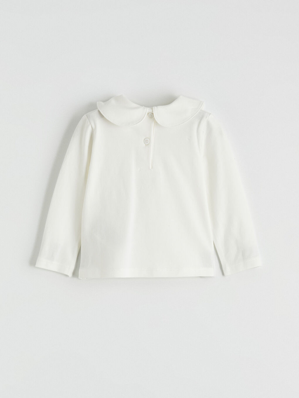 Kırmızı Bebe Yaka Nakışlı Kız Bebek Bluz ve Salopet Elbise-6