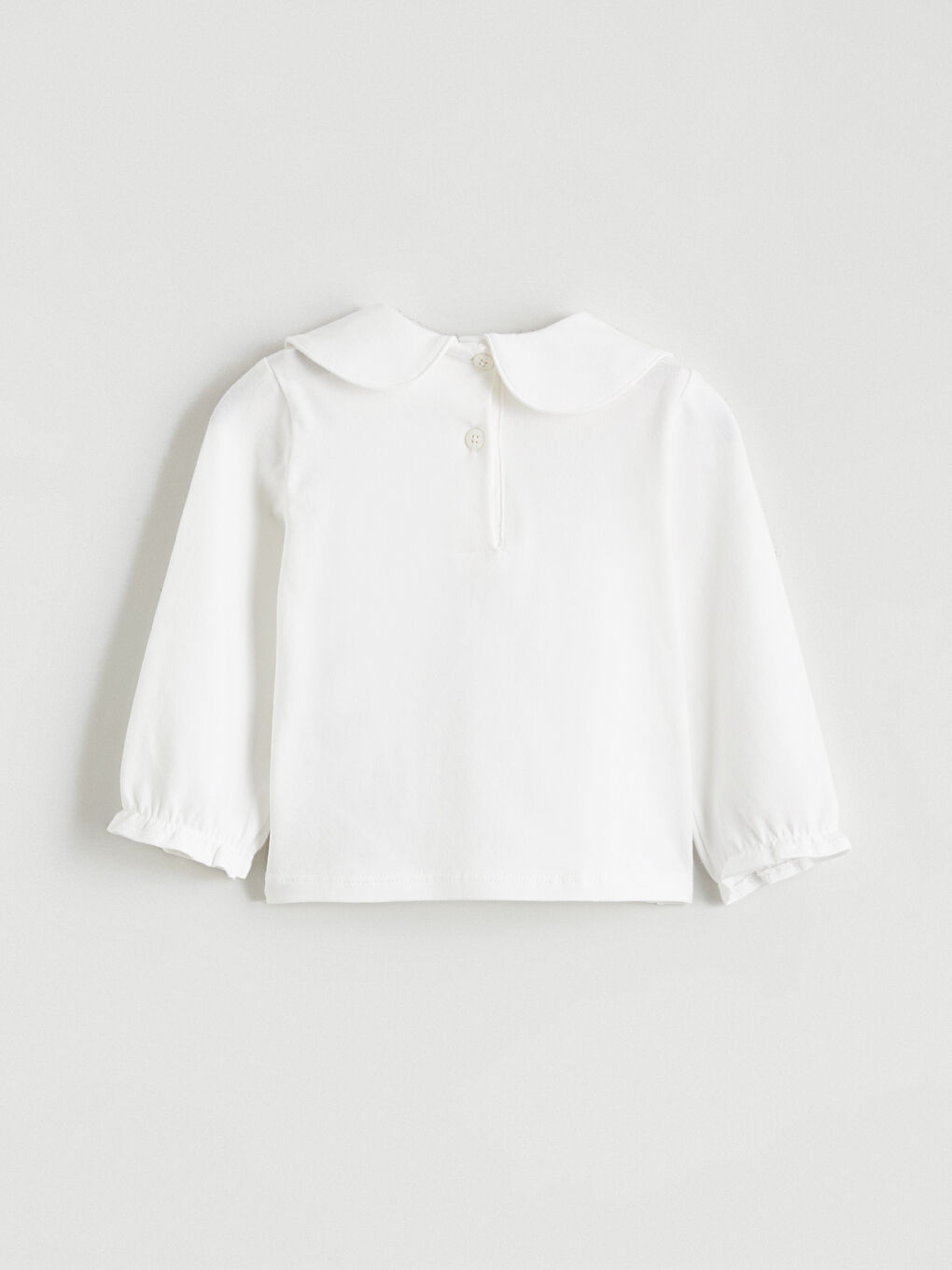 Pembe Bebe Yaka Çiçekli Kız Bebek Elbise-6