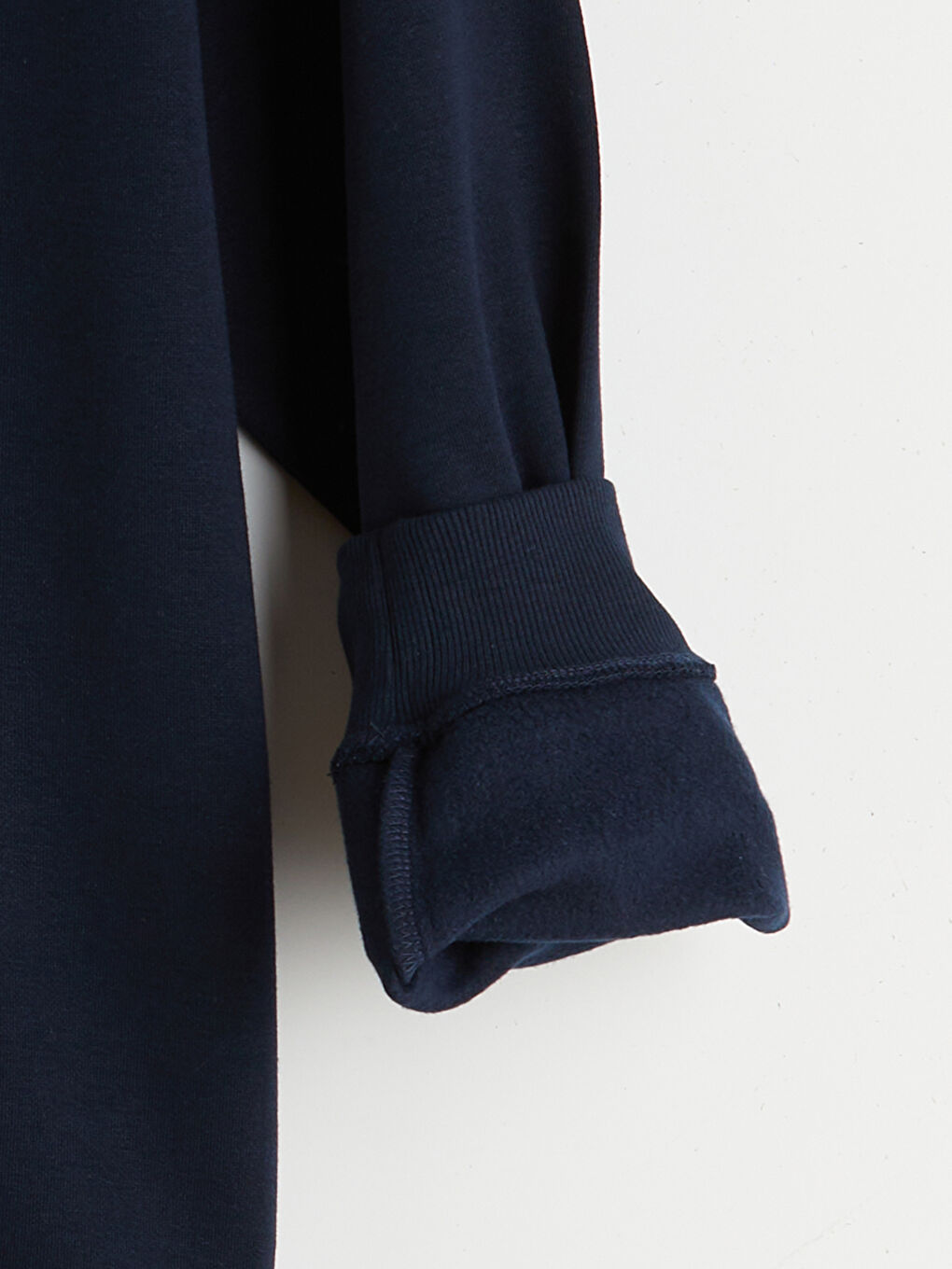 Lacivert Dik Yaka Erkek Sweatshirt-5