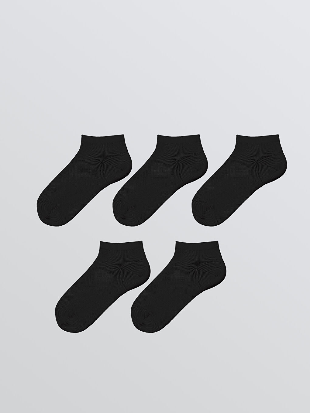 Siyah Basic Erkek Çocuk Patik Çorap 5'li-1