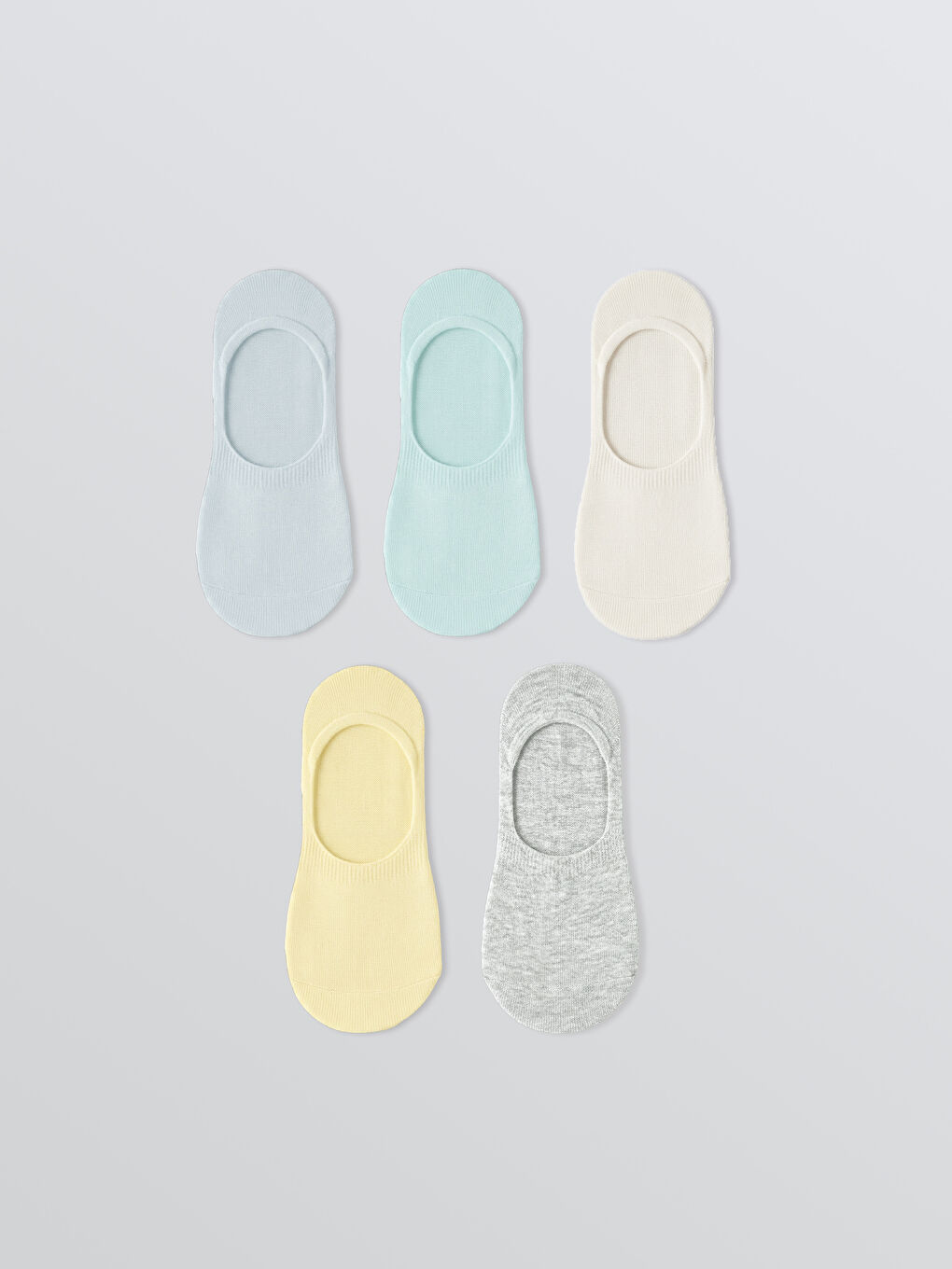 Mavi Kadın Düz Babet Çorap 5'li

