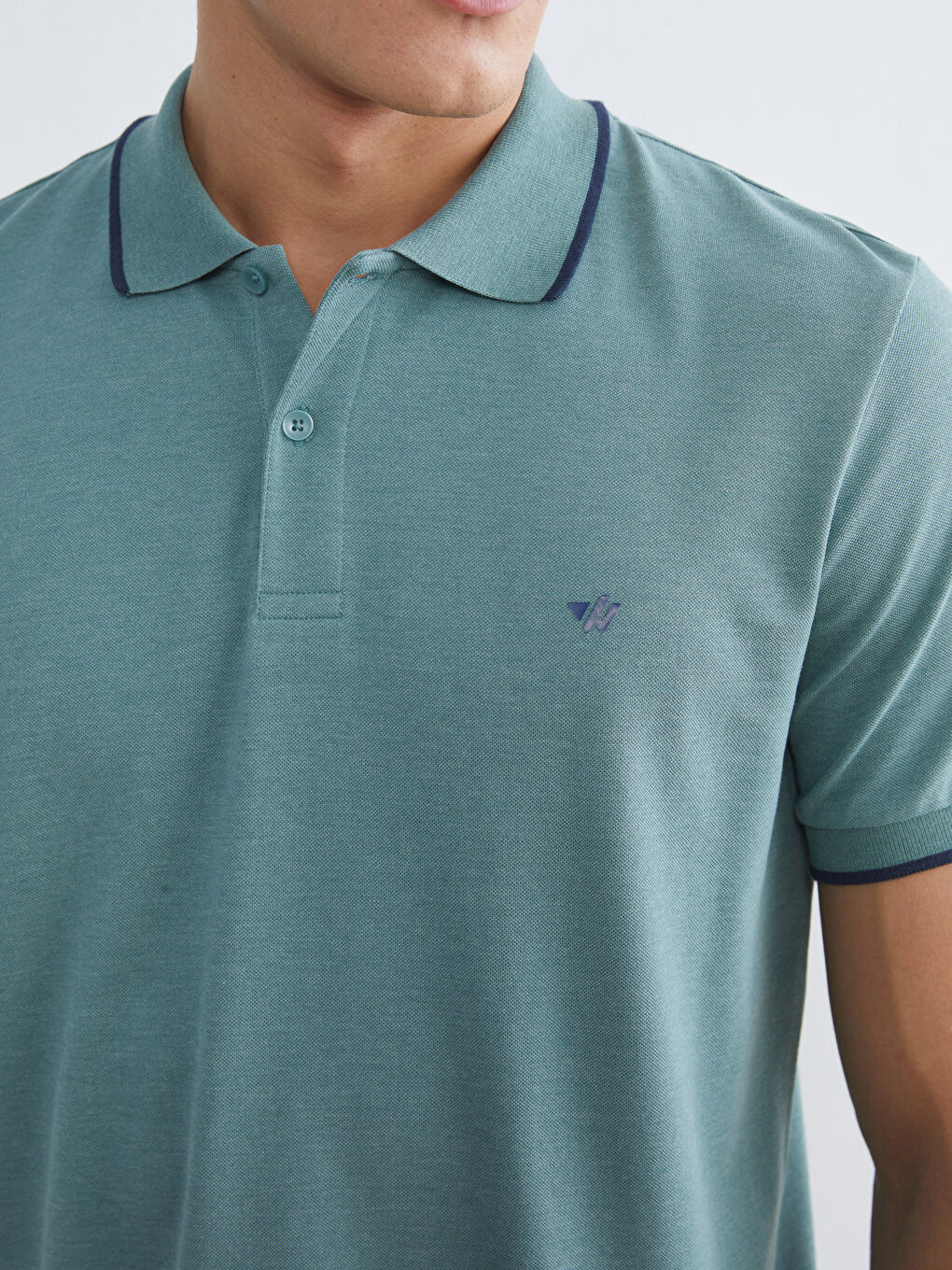 تي شيرت ياقة بولو بيكيه للرجال-2