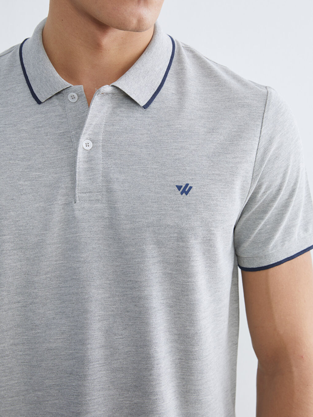 تي شيرت ياقة بولو بيكيه للرجال-2