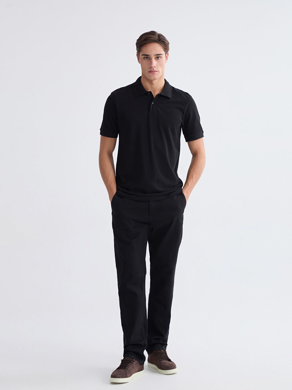 Polo Neck Pique Men's T-Shirt-1