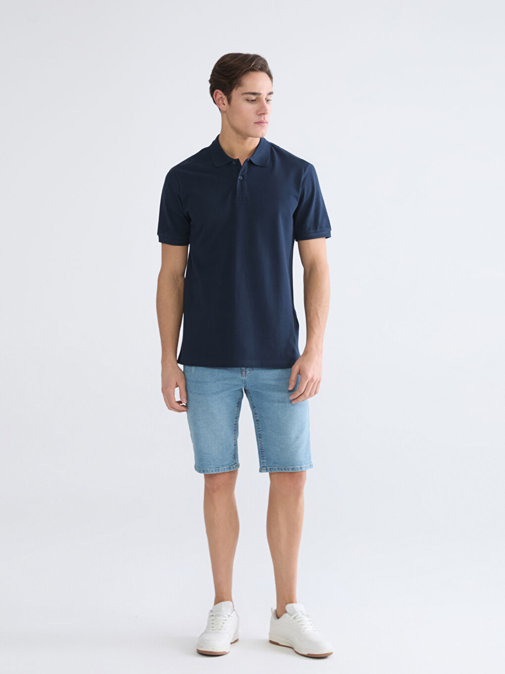 تي شيرت ياقة بولو بيكيه للرجال-1