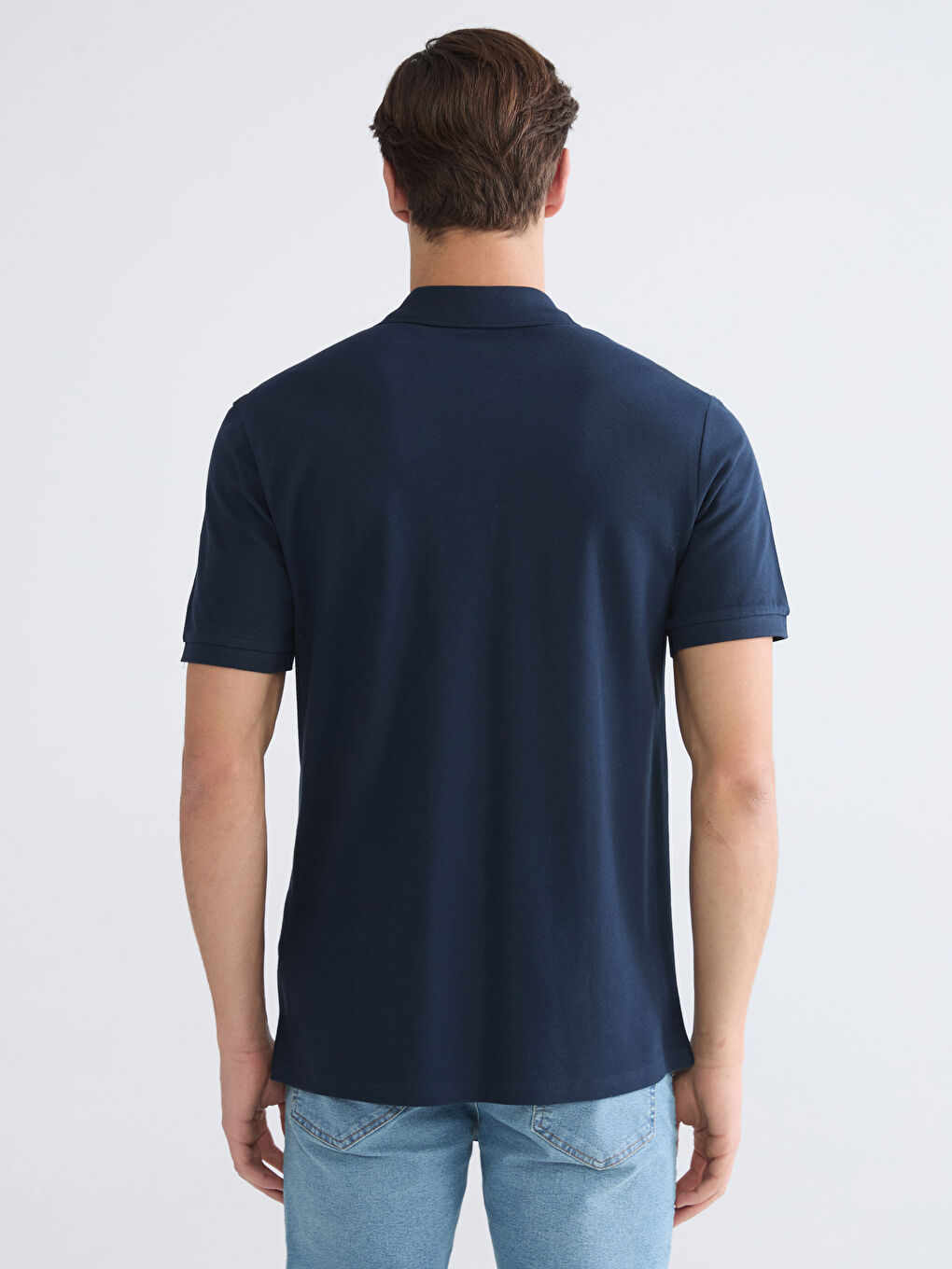 تي شيرت ياقة بولو بيكيه للرجال-3