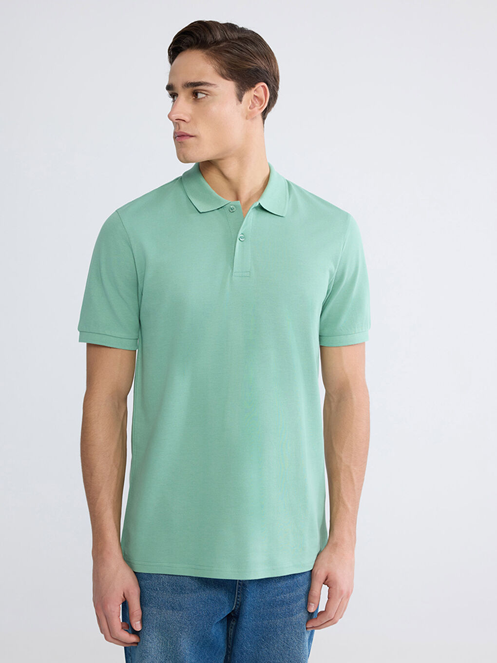 تي شيرت ياقة بولو بيكيه للرجال