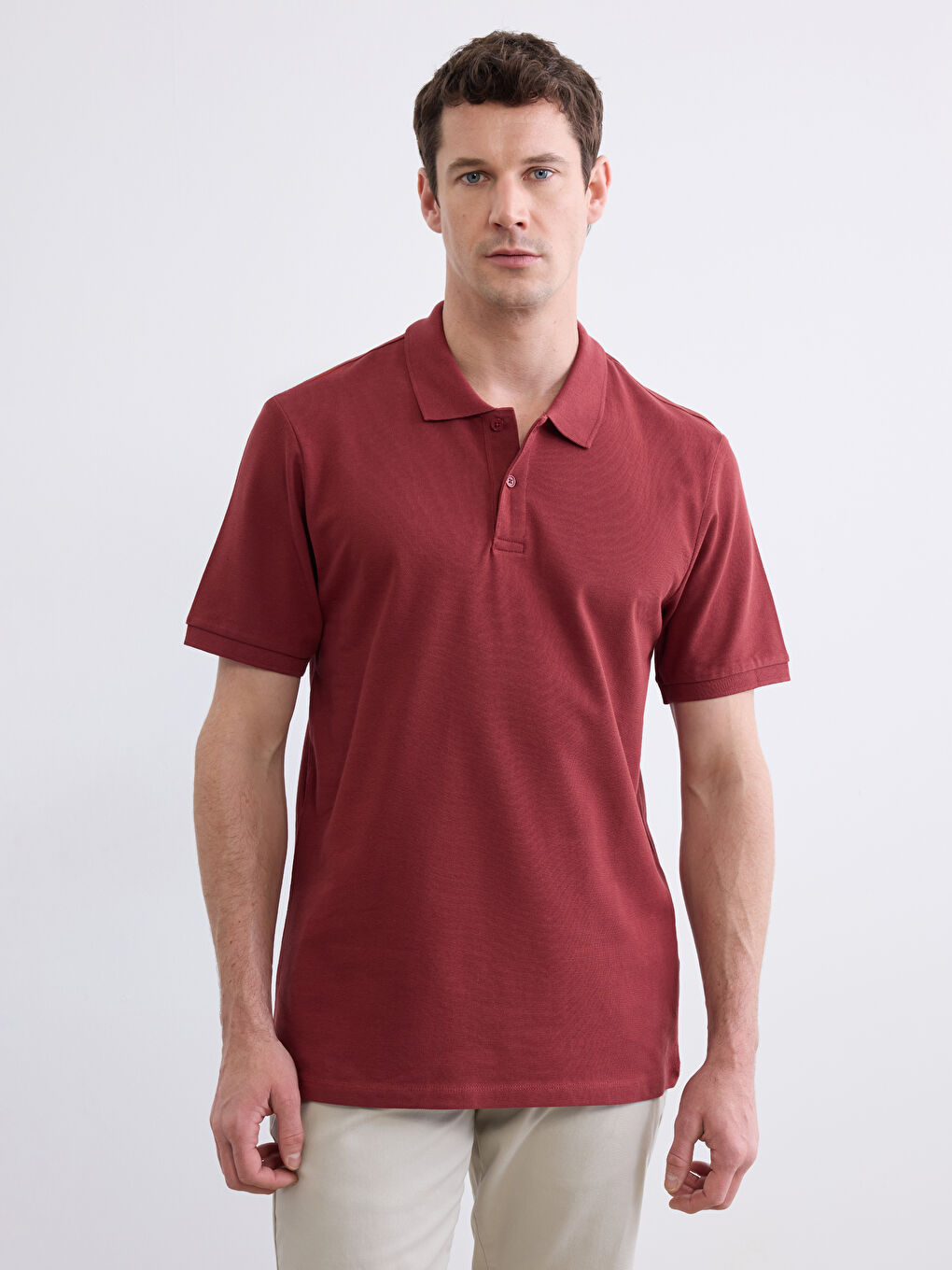 Polo Collar Pique Men's T-Shirt