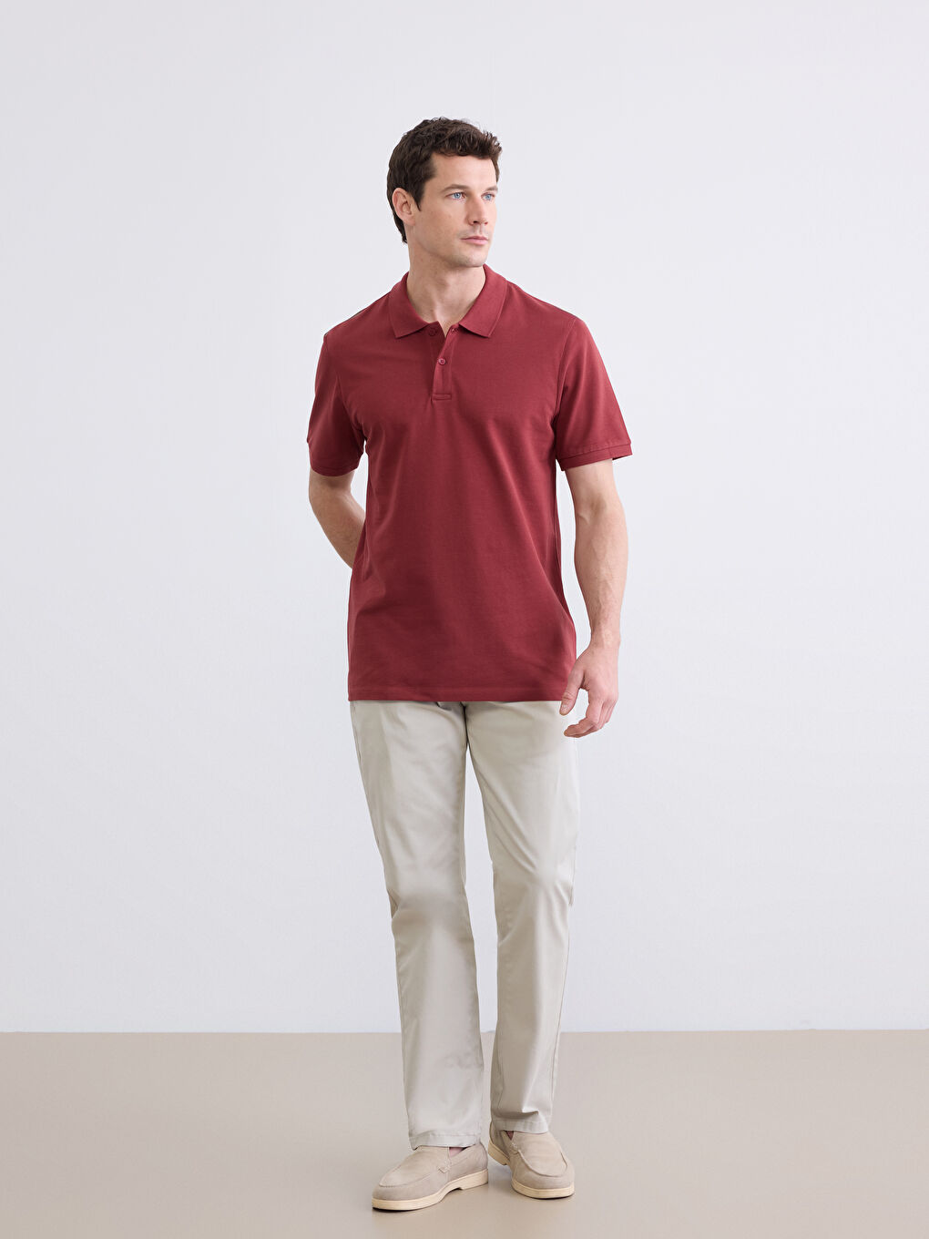 Polo Collar Pique Men's T-Shirt-1