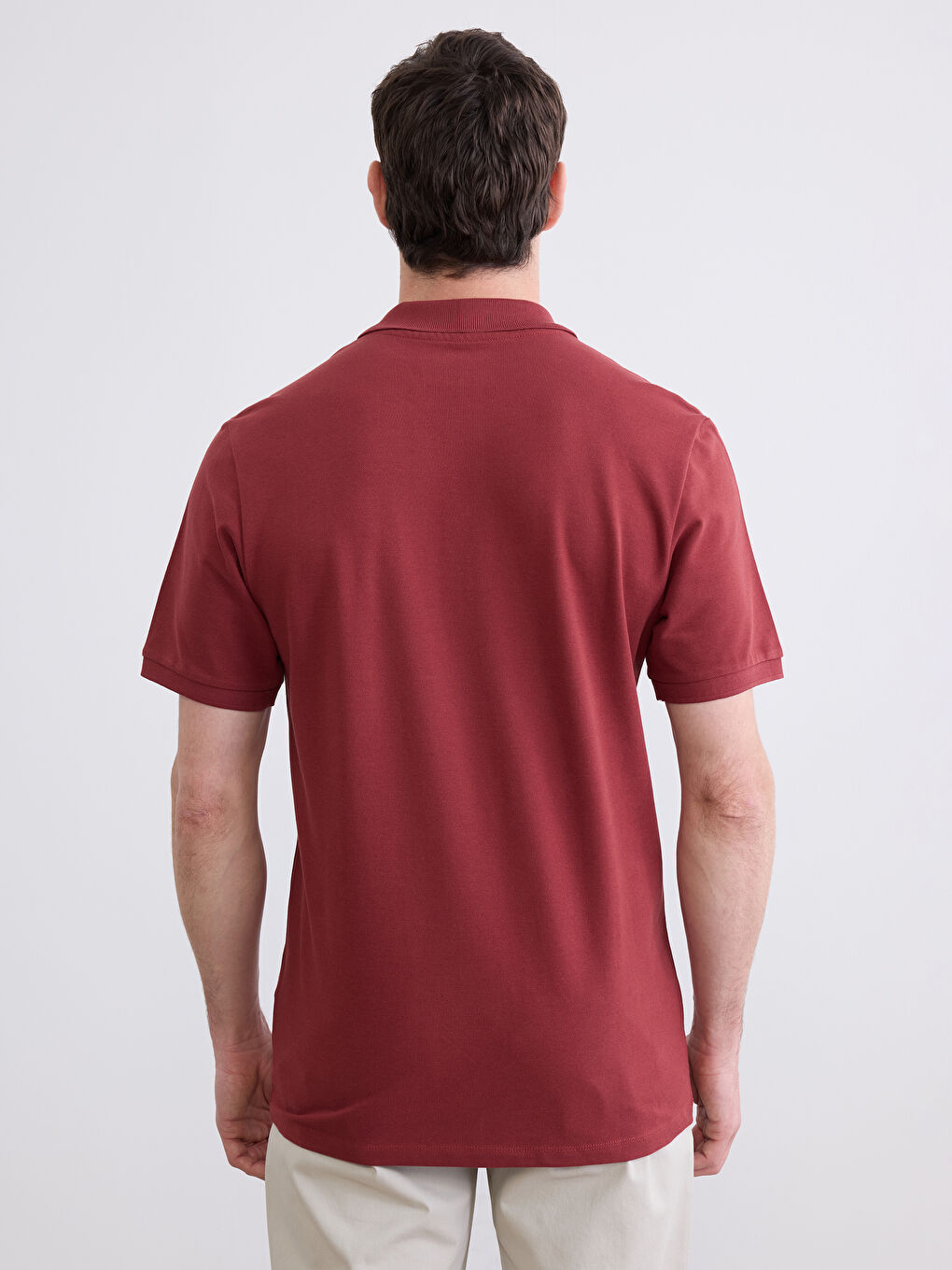 Polo Collar Pique Men's T-Shirt-3